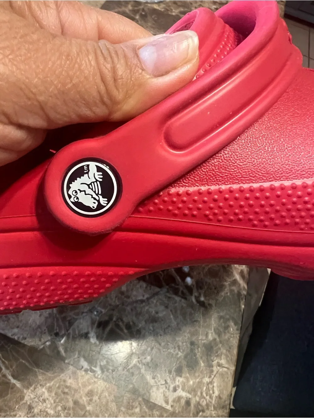 CROCS Classic Platform Clogs in Bright Red